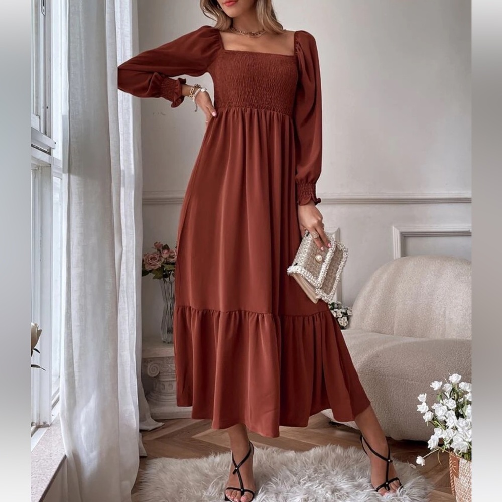 Rust brown dress